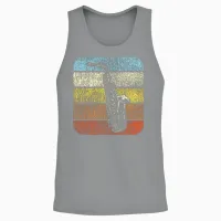 Saxophone Retro Vintage Unisex Tank Top - Sport Grey – 2