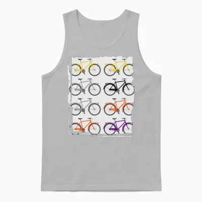 Vintage Retro Bicycles Unisex Tank Top - Ash
