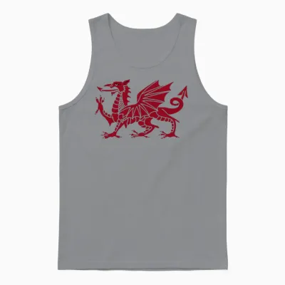 Welsh Dragon Symbol of Wales Unisex Tank Top - Sport Grey
