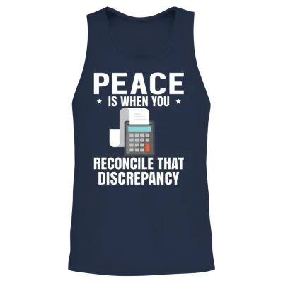 Funny Tax Accountant Peace Unisex Tank Top - Navy