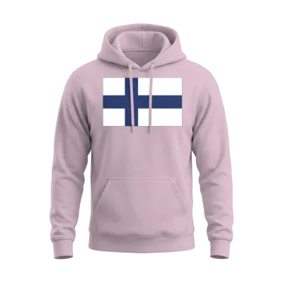 Flag of Finland, Finlands Flag, Flag Finland Unisex Hoodie - Light Pink