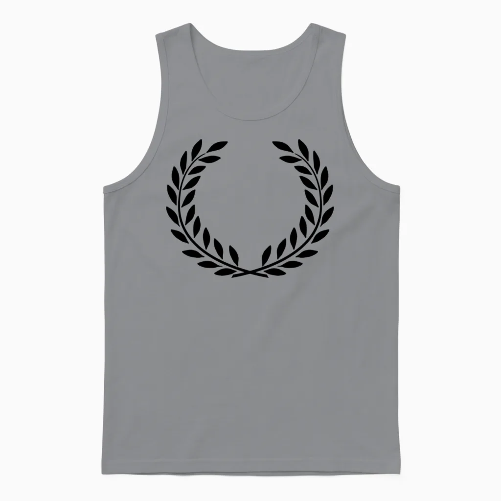 Laurel Wreath Unisex Tank Top in Sport Grey