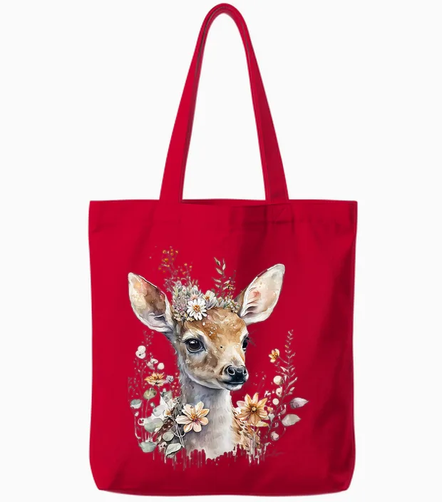 Reh, Hirsch, Reh Kostüm Damen, Reh Kostüm Mädchen, Trachten Tote Bags in Red