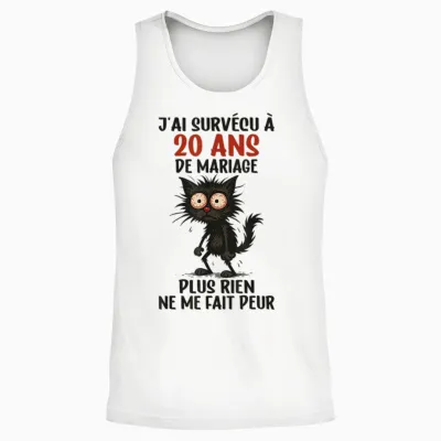 20 Ans Mariage - Anniversaire De Mariage 20 Ans Unisex Tank Top - White
