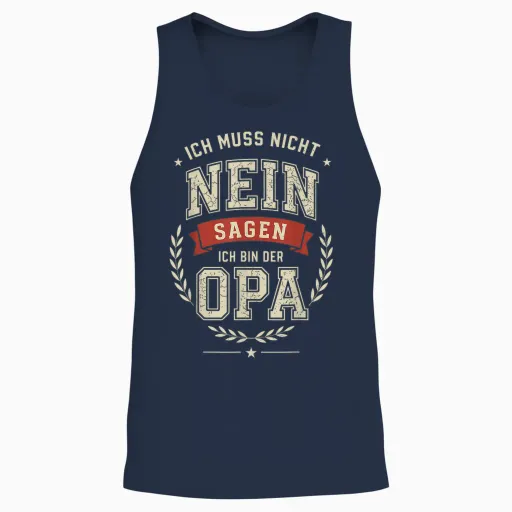 Grandpa Birthday Gift Shirt Grandpa Saying Funny T-Shirt Grandpa Unisex Tank Top - Navy