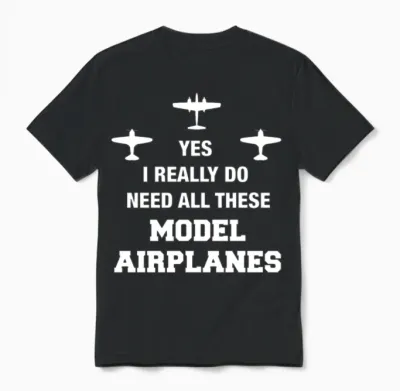 Model Airplane Shirt - Gifts for Model Airplane En Unisex T-Shirt - Black