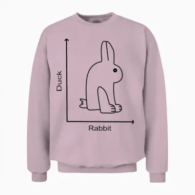 Duck Rabbit Unisex Sweatshirt - Light Pink