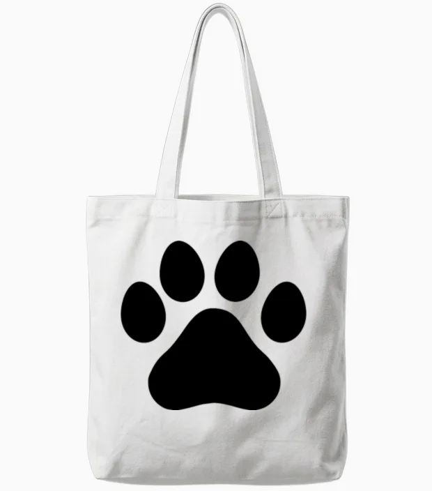 Dog Paw Lovers Gift Tote Bags in White