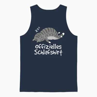 Offizielles Schlafshirt Katze Pyjama Lustig Cat Mom Geschenk Unisex Tank Top - Navy