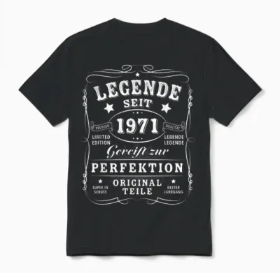 1971 Birthday Man 55th Decoration Funny 55s 55th Birthday Unisex T-Shirt - Black