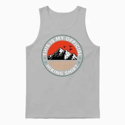 This Is My Official Hiking Shirt Wanderlust Unisex Tank Top - Ash