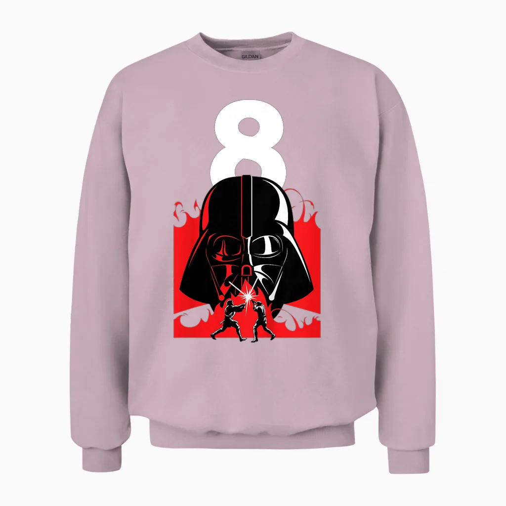 Kinder Star Wars Darth Vader 8 Geburtstag Unisex Sweatshirt in Light Pink