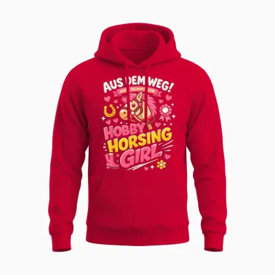 Mach Platz Ich Bin Hobby Horsing Girl Unisex Hoodie - Red