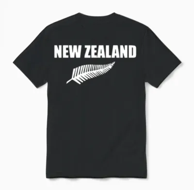 New Zealand Unisex T-Shirt - Black