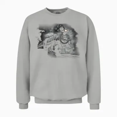 Steam Locomotive Train Engine Railroad Big-Boy Train 4014 Unisex Sweatshirt - Ash