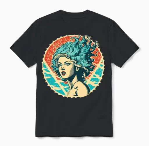 Retro Vintage Unisex T-Shirt in Black