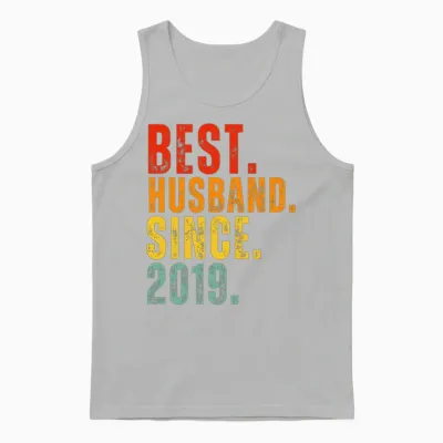 Best Husband Since 2019 – 6th Wedding Anniversary Unisex Tank Top - Ash