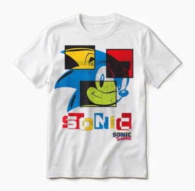 Sonic the Hedgehog - Sonic Misalign Unisex T-Shirt - White