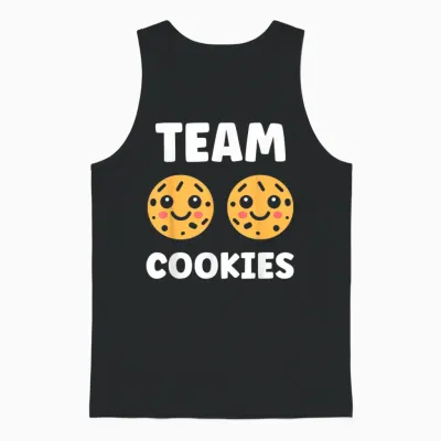 Food Quote Humour Cookie Team Cookies T-Shirt, Black, S Unisex Tank Top - Black