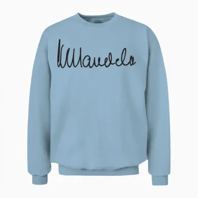 Nelson Mandela Signature Unisex Sweatshirt - Light Blue