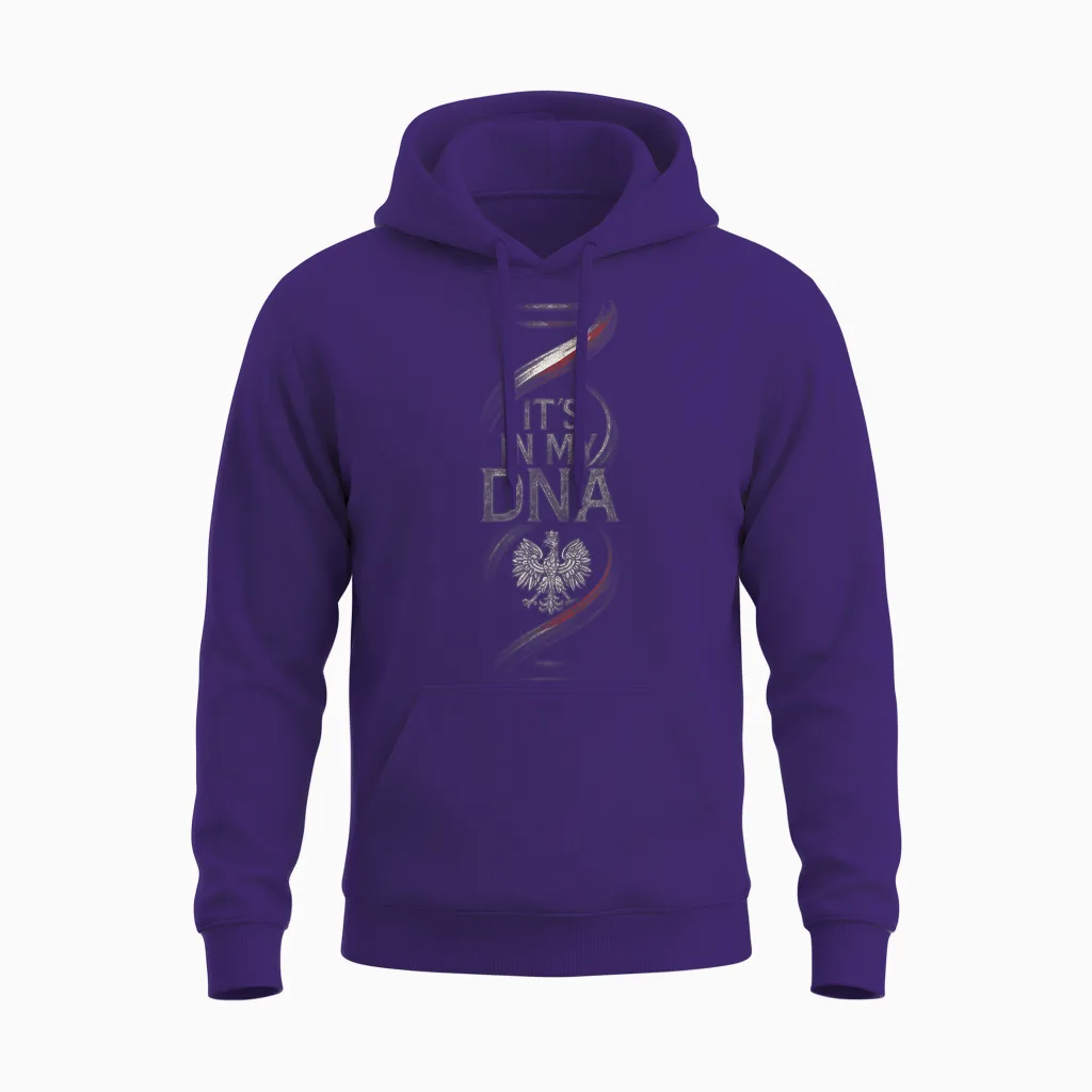 It's in My Dna - Polska Poland Polish Roots Unisex Hoodie in Purple