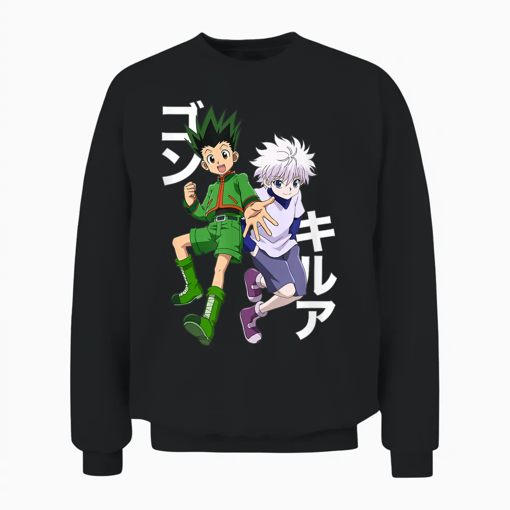 Hunter X Hunter Gon and Killua Unisex Sweatshirt in Black