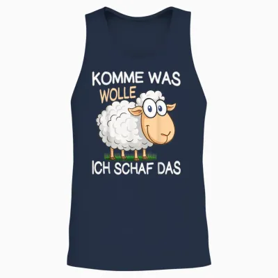 Schäfer Komme Was Wolle Ich Schaf Das Lustiges Schaf Unisex Tank Top - Navy
