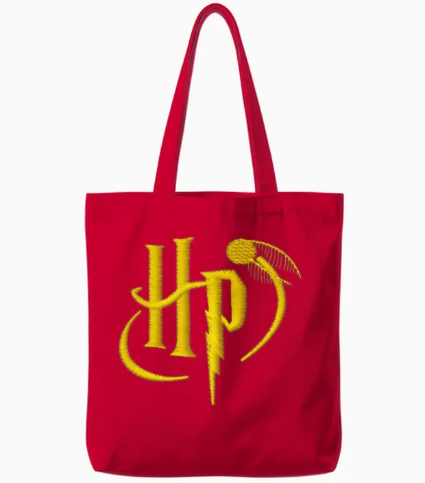 Harry Potter Small Logo Embroidery Tote Bags in Red