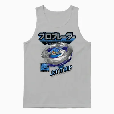 Beyblade X Pro Blader Jaxon Let It Rip Unisex Tank Top - Ash