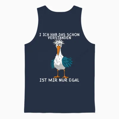 Funny Seagull I Have the Already Understood Is Mir Nur Egal Unisex Tank Top - Navy
