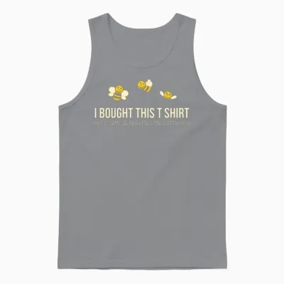 Cute Funny Bees Unisex Tank Top - Sport Grey