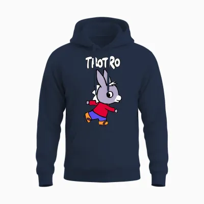Trotro : Aventure D'apprentissage Mignon Petit âne Manche Longue Unisex Hoodie - Navy