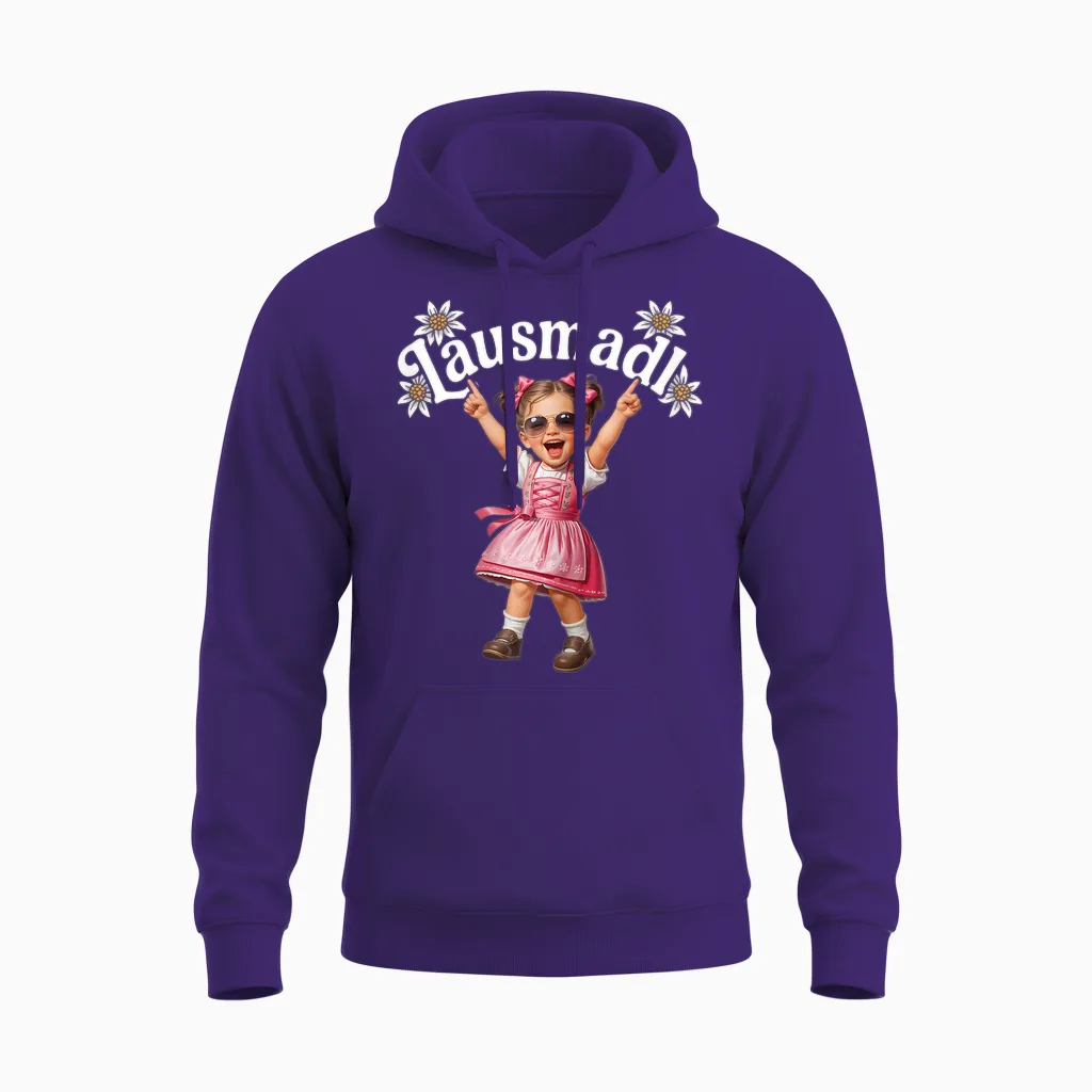 Lausmadl T-Shirt Children's Costume Shirt Girls Costume Unisex Hoodie in Purple