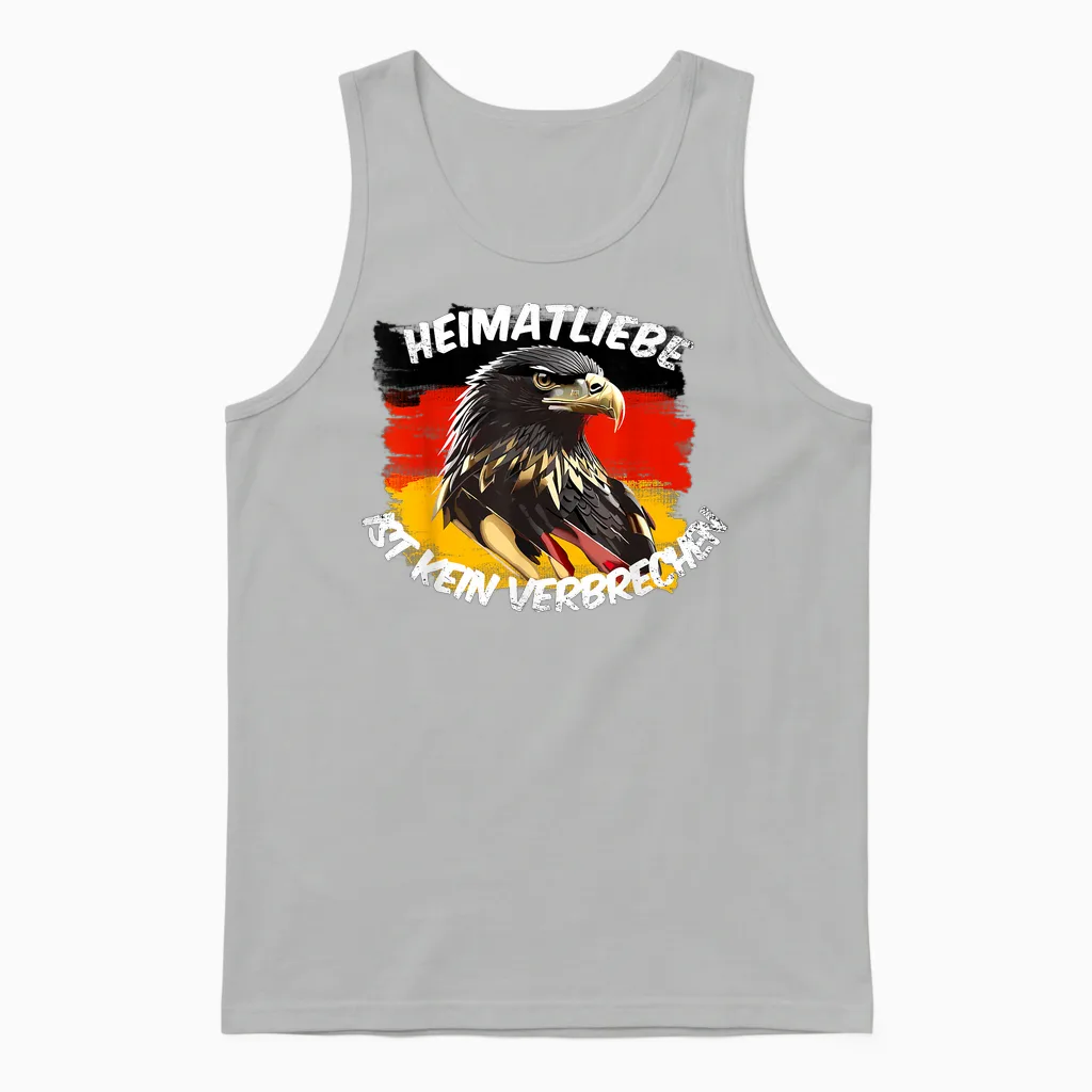 Heimatliebe Ist Kein Verbrechen - Deutschland Eagle Classic Unisex Tank Top in Ash