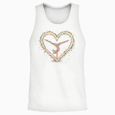 Gymnastics Gift Women's Girls Kids Rhythmic Gymnastics T-Shirt, Black Unisex Tank Top - White