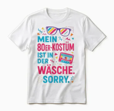 Mein 80er-Kostüm Ist in Der Wäsche. Sorry. Unisex T-Shirt - White