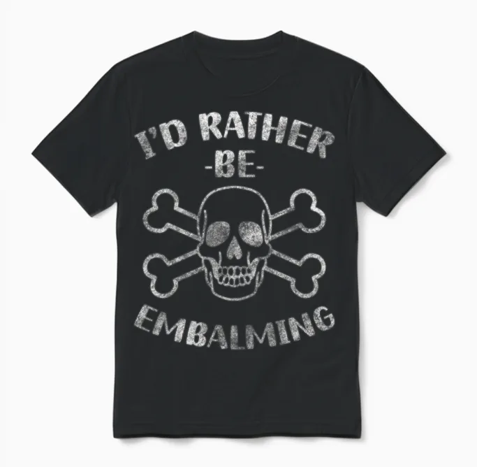 Gravedigger Profession Dark Humor Vocation Unisex T-Shirt in Black