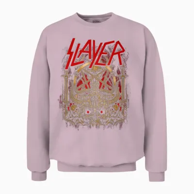 Slayer Demoniacal Opus Unisex Sweatshirt - Light Pink