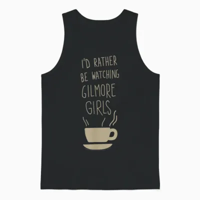 Gilmore Girls I'd Rather Be Watching Handwritten Tv Show Unisex Tank Top - Black