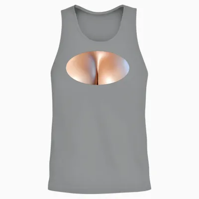 Fake Boobs Unisex Tank Top - Sport Grey