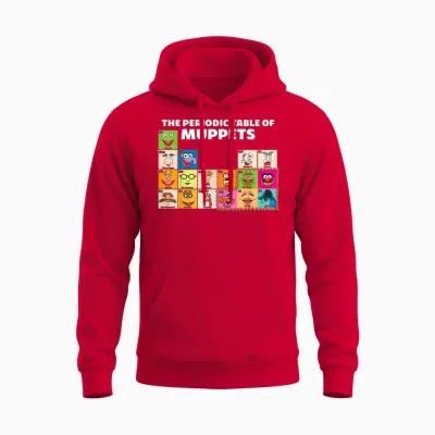 Disney the Muppets Periodic Table of the Muppets T-Shirt Small Unisex Hoodie - Red