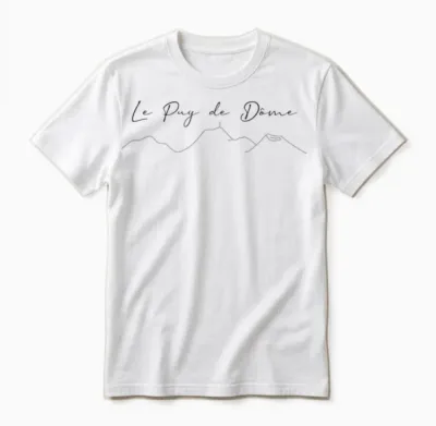 Skyline of the Puy Dome, Mountain, Auvergne Unisex T-Shirt - White