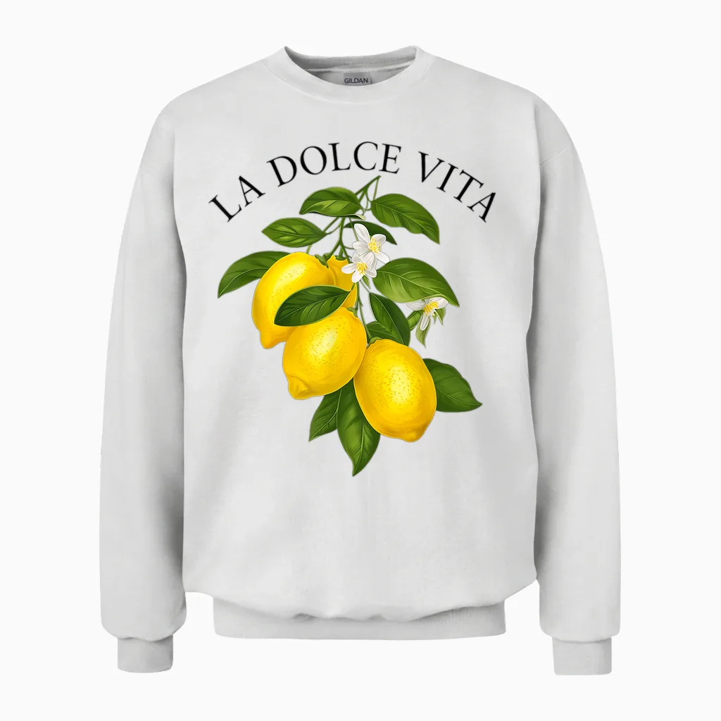 La Dolce Vita X Lemon/lemon/limoncello T-Shirt, White, S Unisex Sweatshirt in White