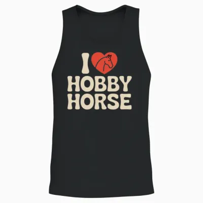 I Love Hobby Horsing Hobby Horse Unisex Tank Top - Black