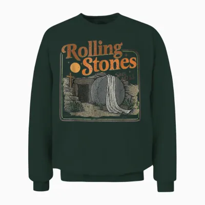 The Stone Was Rolled Away He Is Alive Retro Christian Easter Unisex Sweatshirt - Forest