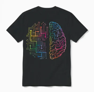 Brain Chip Ai T-Shirt | Informatik, Künstliche Intelligenz | Unisex-Erwachsene, Schwarz, S Unisex T-Shirt - Black