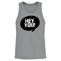 Hey You Dark Unisex Tank Top - Sport Grey – 2