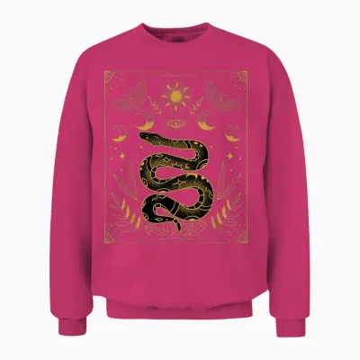 Himmlische Schlange Und Sterne Shirt - Hexe Boho Tarot Schlange Unisex Sweatshirt - Heliconia