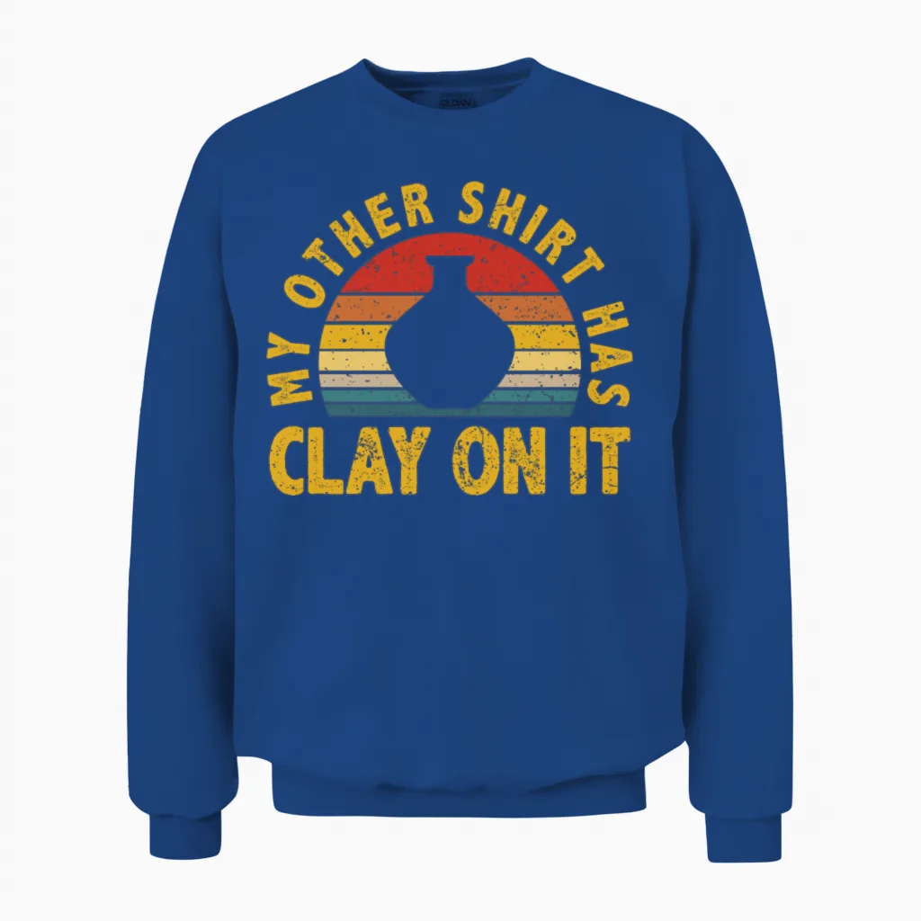 Funny Pottery Unisex Sweatshirt in Royal