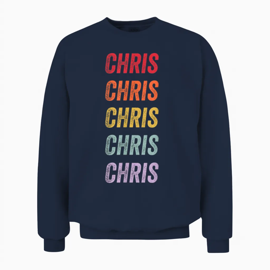 Chris T-Shirt, Black, S Unisex Sweatshirt in Navy